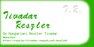 tivadar reszler business card